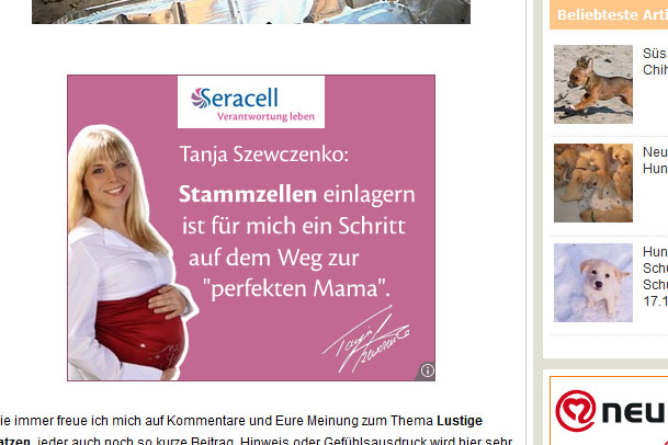 Seracell Werbung - Screenshot